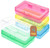 1InTheOffice Pencil Box, Large Capacity Plastic Pencil Case Boxes Translucent Assorted colors (4 Pack)