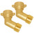 Joywayus 2PCS 3/4" GHT Garden Hose 45-Degree Elbow Brass Connector with Washers for RV Water Hookups and Residential Outdoor Faucets
