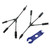 Kyuionty Y Branch Parallel Adapter Solar Panel Connector, 1 to 3 Cable Wire Plug Tool Kit for Solar Panel (M/FFF, F/MMM)