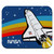 NASA Logo Over Space Shuttle with Rainbow Low Profile Thin Mouse Pad Mousepad
