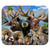 Rocky Mountain Animals Selfie Bear Moose Elk Ram Beaver Fox Low Profile Thin Mouse Pad Mousepad