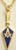 Trowel with Square & Compass Masonic Necklace - [Gold & Blue][1'' Tall]