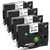 4-Pack Compatible with Brother Label Maker Tape TZe-231 TZ-231 P Touch Label Tape 12mm 0.47 White TZ,Work for Ptouch PT-D210 PT-H110 PT-D600 PT-D220 PT-D410,PT-1290,Black on White Tape 8m 26.2ft