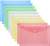 A4 Plastic Envelopes, Classycoo 10 Pack A4 File Folders Clear Poly Envelopes, Document Folders Organizers with Snap Button for Document Stationery Tools Organization,5color