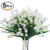 Bomarolan Artificial Greenery Daffodils Fake Shrubs Flowers 8 Bundles UV Resistant Hanging Planter Flora Fence Indoor Outside Decor Cemetery Decor(White)