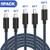 TNSO USB C Cable,[5PACK-3FT/3FT/6FT/6FT/10FT] Nylon Braided Fast Charger Cord for Samsung Galaxy S8,S8 Plus,Nintendo Switch,Nexus 6p