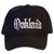 TOP HEADWEAR Old English Trucker Hat - City Snapback Cap, Black Oakland