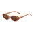 GIFIORE Oval Sunglasses Vintage Retro 90s Sunglasses Trendy Small Oval Sun Glasses for Women Men (Brown)