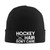 YVNUM Slouchy Beanie for Women,Hockey Hair Don't Care Knit Skull Cap Warm Winter Hat Cuffed Plain Hat Black