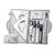 lanema Professional Geometry Set, 18 Pieces Math Compass and Protractor Set, Drawing Stencil Interior Design Tool, Drafting Set for Architects Engineers Students