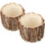Happyyami Tree Stump Planter 2pcs Wood Bark Flower Pot Rustic Tree Stump Succulent Planter Farmhouse Flower Bucket Wood Log Plant Container Tealight Cup 9x9cm Wood Bark Planter