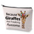 BLUPARK Funny Giraffes Makeup Bag Cute Animal Lover Gift Because Giraffes Are Freaking Awesome Zoo Cosmetic Bag(Giraffes) BLUPARK Funny Giraffes Makeup Bag Cute Animal Lover Gift Because Giraffes Are Freaking Awesome Zoo Cosmetic Bag(Giraffes)