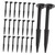 COOLHIYA 24pcs Ground Nail Fake Grass Pins Camping Tent Anchors Artificial Grass Pegs Tent Spikes for Tent Fake Grass Pegs Ground Lawn Stakes Black Canopy Nails Ground Stake Plastic Outdoor
