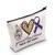 LEVLO Pancreatic Cancer Awareness Cosmetic Make Up Bag Pancreatic Cancer Gift Pancreatic Cancer Awareness Ribbon Make Up Zipper Pouch Bag For PCA Survivor (Pancreatic Cancer Awareness) LEVLO Pancreatic Cancer Awareness Cosmetic Make Up Bag Pancreatic Cancer Gift Pancreatic Cancer Awareness Ribbon Make Up Zipper Pouch Bag For PCA Survivor (Pancreatic Cancer Awareness)