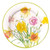 Caspari Daffodil Waltz Paper Dinner Plates - Pack of 8