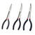 Metahoga Long Reach Pliers Set - 3-Piece,90-degree angle,45-degree angle,straight needle nose