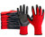 MIG4U Nitrile Coated Work Gloves 7 Pairs, Seamless Knit Palm Dipped Safety Grip Glove for Gardening, Warehouse Handling, Landscaping, Home Improvement, Auto Work, Construction, Red, Extra Large