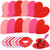 Glenmal 540 Sheets Heart Shaped Sticky Notes Bulk Valentine's Day Sticky Notes Mini Heart Post Note Pink Red Lips Heart Notepads Cute Self Stick Memo Notes Pad for Valentines Office School Supplies