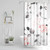 Ruelvth Stall Shower Curtain, Gray Eucalyptus Pink Floral Shower Curtain for Bathroom Waterproof Fabric Half Narrow RV Shower Curtain Set with Hooks, 36x72 Inch