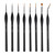 FUBAINA Detail Paint Brush Set, 8pcs Tiny Professional Micro Miniature Painting Brushes Kit with Ergonomic Handle for Acrylic, Watercolor, Oil, Face,Nails,Line Drawing,Models., F888-8G, Black