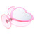 FOMIYES Tabletop Vanity Mirror Heart- Shaped Double Sided Magnifying Makeup Mirror Bathroom Bedroom Vanity Mirror Pink