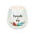 Pavilion Gift Company Friends for Life-8 Oz 100% Soy Wax Candle with Cotton Wick in Stoneware Vessel Serenity Scented, White