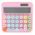 Home Style Calculator 12 Digit LCD Screen,Standard Function Desktop Calculator Desktop Calculator 12 Digit LCD Display Basic Desk Pocket Calculators for School Office Home (Pink)