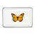 Abbott Collection Home 27-Monarch-RECT Butterfly Rectangle Tray, White/Orange