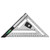 Rafter Square with Bubble Level,Woodworking Triangle Ruler, 7inch Dual Scale Stainless Steel Triangle Square,Carpenter Tool for Woodworking