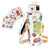 Kawaii Water Bottle Cute Water Bottles with Straw Portable Leakproof BPA-Free Drinking Bottle with Adjustable Shoulder Strap and Sticker - for Girls and Boys (White-24oz-Time Marker)