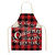 Cooking Apron Women Christmas Kitchen Cooking Aprons Plaid Aprons Adjustable Buffalo Plaid Baking Apron Chef Aprons for