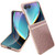 NINKI Compatible Motorola Razr Plus Case 2023 with Screen Protector,Rose Gold Motorola Razr+ 2023 Case 5G,Bling Lightweight Protective Phone Case for Motorola Razr 40 Ultra Moto Razr Plus 2023 Case