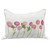 Lunarable Blush Pink Knitted Quilt Pillowcover, Ranunculus Blossom Flower on a Plain Background Spring Romance Print, Standard King Size Pillow Cover for Bedroom, 36" x 20", Green White and Rose