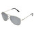 Panama Jack Men's Polarized Mirror Aviator Sunglasses, Shiny Silver, 53