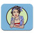 Rockabilly Retro Pin Up Girl with Tattoos Low Profile Thin Mouse Pad Mousepad