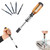 Screwdriver Screwdriver Rchet Mrisata Push Pull Ratchet Screwdriver Adjustment Spiral Ratchet Screwdriver with 5 Replaceable Heads (A)