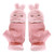 Mily Women Girls Winter Warm Gloves Cute Rabbit Convertible Flip Top Gloves Half Finger Fingerless Mittens Pink