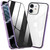 Privacy Magnetic Case for iPhone 11, Anti Peep Magnetic Adsorption Privacy Screen Protector Double Sided Tempered Glass Case Metal Bumper Frame Anti-Peeping Phone Case Anti-Spy Cover for iPhone 11