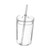 NAMOARLY Glass Sippy Cup Travel Coffee Mug Clear Cup with Lid Iced Coffee Glasses with Canned Milk Straw Water Bottle Hawaiian Coffee Tumbler with Lid Glass Drinking Cup Sand Bottle Cup Lid