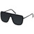 LYZOIT Rimless Oversized Square Sunglasses for Women Men Flat Top Shield Frameless Sun Glasses Big Black Shades