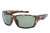Caterpillar Men's Rigger Polarized Wrap Sunglasses, Matte Tort, 61 mm