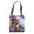 Pizza Sloth Pug Hamster In Space Galaxy, Funny Cute Tote Bag