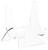 Plymor Clear Acrylic Double-Scoop Display Easel, 4.875" H x 4.75" W x 4" D (2 Pack)