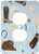3dRose lsp_192881_6""Cute Cowboy Theme Pattern Blue And Brown" 2 Plug Outlet Cover, Multicolor