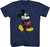 Disney Mickey Mouse Classic Distressed Standing T-Shirt(XXL, Navy Heather)