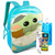 Baby Yoda Backpack for Kids - Star Wars School Supplies Bundle with 16" Grogu Backpack Plus Water Bottle, Mandalorian Decal, and More (Mandalorian School Backpack)