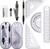 Geometry Set, Compass Set for Geometry Math Set 8 Pieces - Student Supplies Drawing Compass and Protractor Set, Rulers, Pencil Lead Refills, Eraser for Students