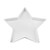 UPware Patriotic Star Shaped Plate Melamine Serving Plate Dinner Plate, 11.25 Inch Star Plate (White)