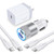 Android Type C Pixel 7 Fast Wall Charger for iPhone 15 Pro Max Google Pixel 8 Pro/7a/7 Pro/6 Pro/6/5a/4,Samsung Galaxy S23 FE A54 A23 A14 S21,20W PD USB C Charger Box 30W Car Adapter 6FT USB C-C Cable