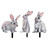 Bobuluo 3Pcs Metal Bunny Stake Decoration Stake Garden Outdoor Garden Animal Statue Silhouette Pattern, Rabbit Art Lawn Rabbit Signs Garden Insert Cards for Easter Lawn Rabbit Decorative